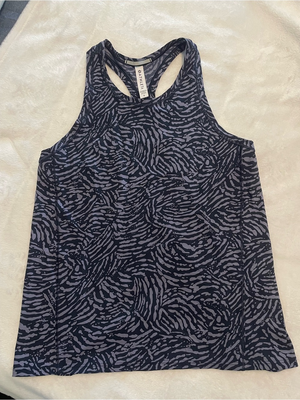 Athleta Ultimate Train Racerback Tank Navy Print Small - Picture 3 of 8